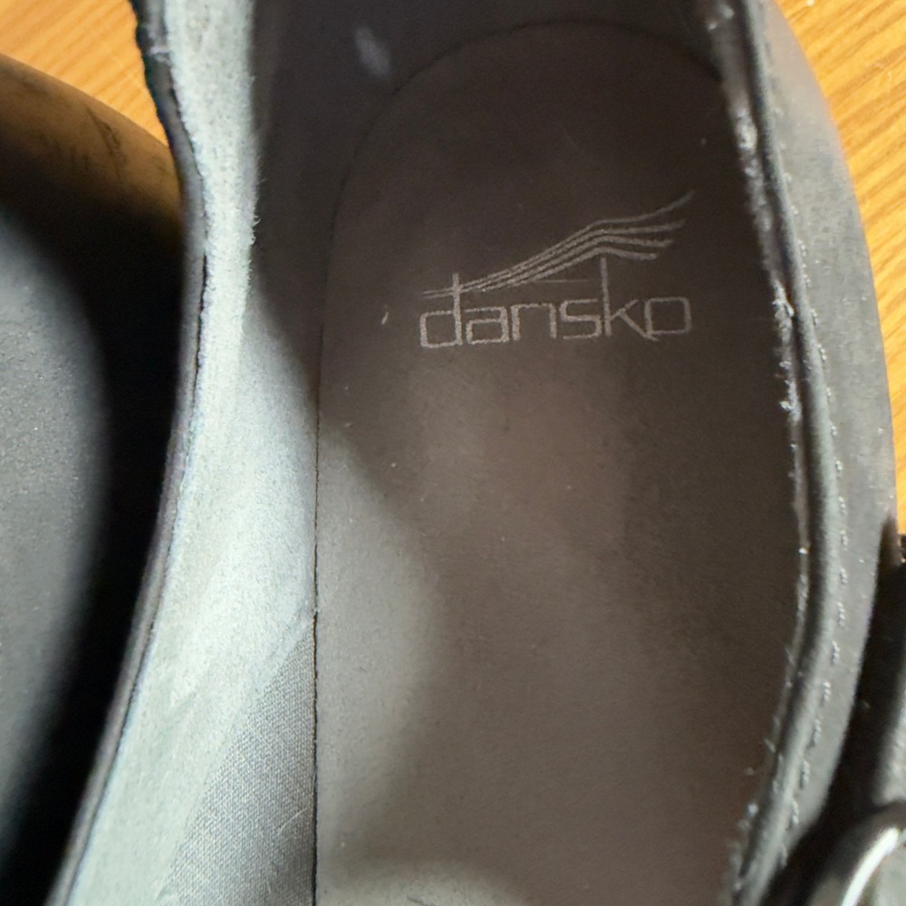 Dansko Marla Mary Jane Heels Black Burnished Calf Leather Women's EU 40 US 9.5 - Picture 4 of 6